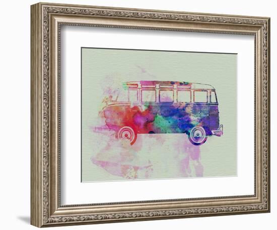 VW Bus Watercolor-NaxArt-Framed Art Print