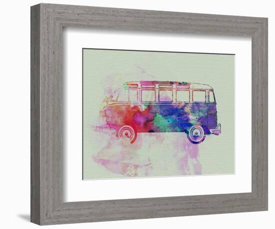 VW Bus Watercolor-NaxArt-Framed Art Print