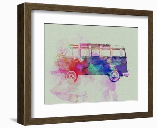 VW Bus Watercolor-NaxArt-Framed Art Print