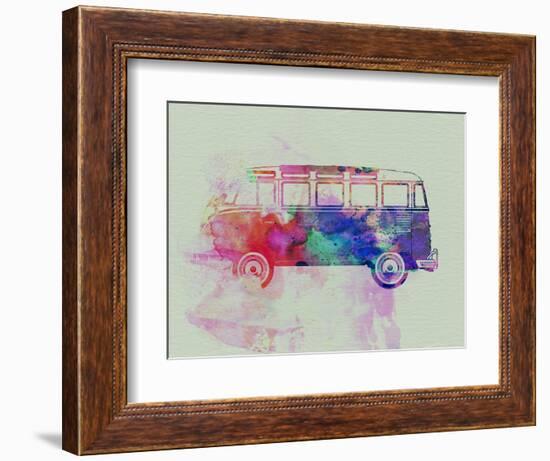 VW Bus Watercolor-NaxArt-Framed Art Print