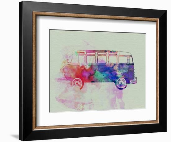 VW Bus Watercolor-NaxArt-Framed Art Print