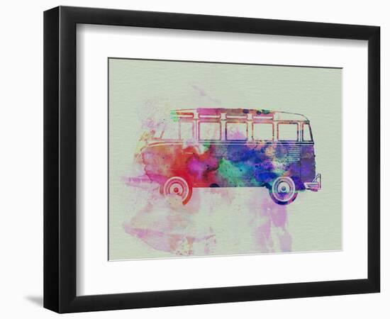 VW Bus Watercolor-NaxArt-Framed Art Print