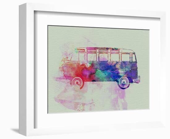 VW Bus Watercolor-NaxArt-Framed Art Print