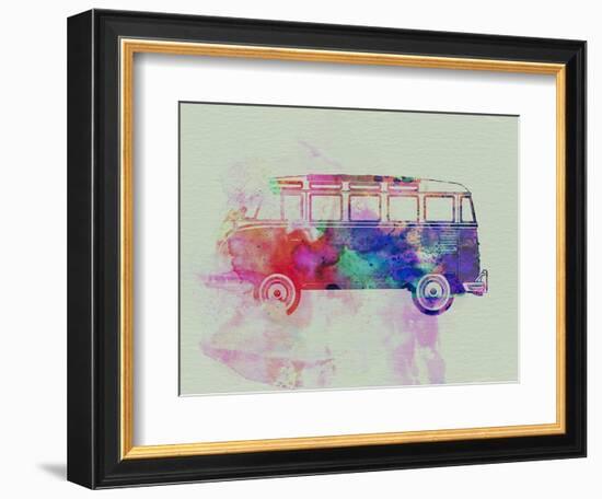 VW Bus Watercolor-NaxArt-Framed Art Print