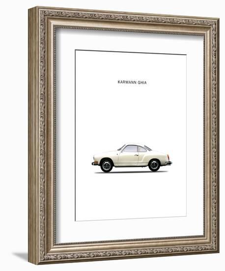 VW Karmann Ghia 1970 White-Mark Rogan-Framed Art Print