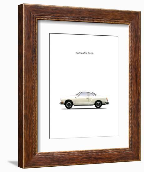 VW Karmann Ghia 1970 White-Mark Rogan-Framed Art Print