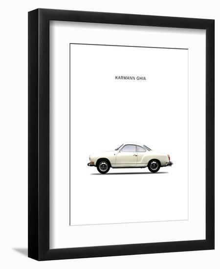 VW Karmann Ghia 1970 White-Mark Rogan-Framed Art Print