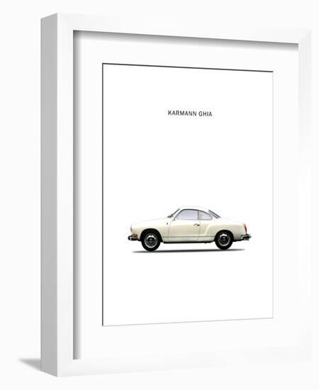 VW Karmann Ghia 1970 White-Mark Rogan-Framed Art Print