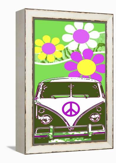 VW Lime-Larry Hunter-Framed Premier Image Canvas