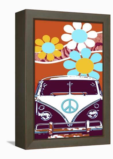 VW Orange-Larry Hunter-Framed Premier Image Canvas