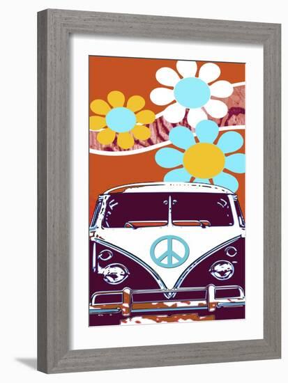 VW Orange-Larry Hunter-Framed Giclee Print