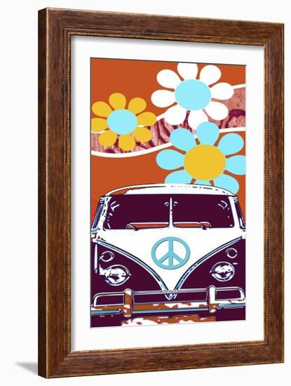 VW Orange-Larry Hunter-Framed Giclee Print