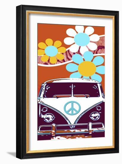 VW Orange-Larry Hunter-Framed Giclee Print