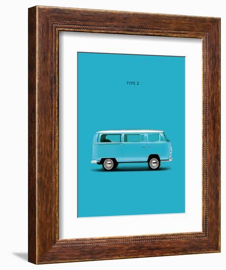 VW Type 2  Sky Blue-Mark Rogan-Framed Art Print