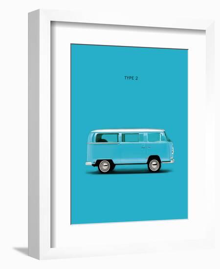 VW Type 2  Sky Blue-Mark Rogan-Framed Art Print