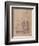 W.26R Design for the Medici Chapel in the Church of San Lorenzo, Florence (Charcoal)-Michelangelo Buonarroti-Framed Giclee Print