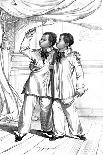 Eng and Chang, Siamese Twins, Playing Shuttlecock-W Day-Mounted Art Print