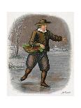 Dutch Man Skating with a Basket of Vegatables, 1809-W Dickes-Giclee Print