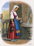 Italian Woman Collecting Water, 1809-W Dickes-Giclee Print