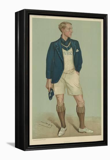 W E Crum, President of the Oxford University Boat Club-Sir Leslie Ward-Framed Premier Image Canvas