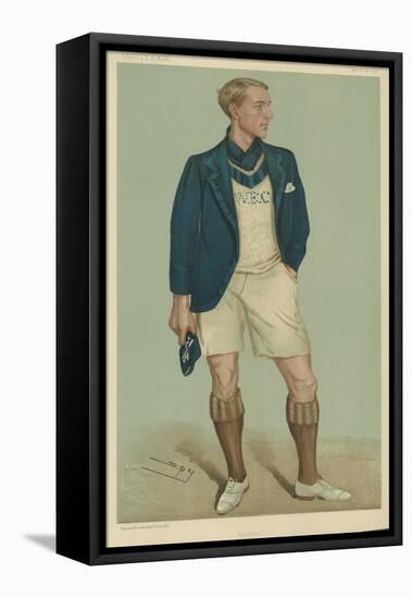 W E Crum, President of the Oxford University Boat Club-Sir Leslie Ward-Framed Premier Image Canvas