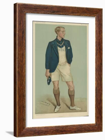 W E Crum, President of the Oxford University Boat Club-Sir Leslie Ward-Framed Giclee Print