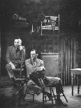 Actor Charles Chaplin Clowning at Make-Up Mirror During Filming of "Limelight"-W^ Eugene Smith-Framed Premier Image Canvas