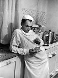 Victoria Cooper's Children Peering in Window Where Newborn Baby Lies in Crib Made from Fruit Crate-W^ Eugene Smith-Photographic Print