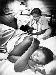 Nurse-Midwife Maude Callen Weighing Baby on Scale-W^ Eugene Smith-Framed Photographic Print