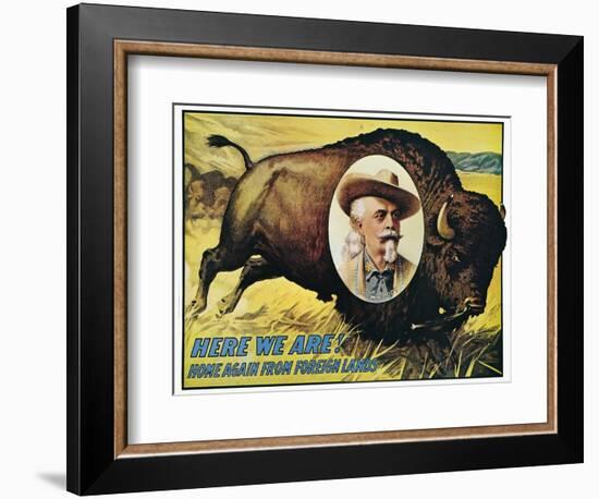 W F Cody Poster, 1908-null-Framed Giclee Print