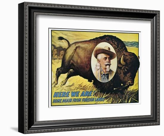 W F Cody Poster, 1908-null-Framed Giclee Print