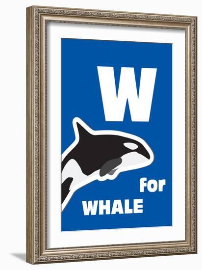 W for the Whale, an Animal Alphabet for the Kids-Elizabeta Lexa-Framed Art Print