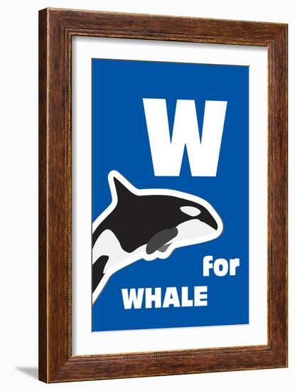 W for the Whale, an Animal Alphabet for the Kids-Elizabeta Lexa-Framed Art Print