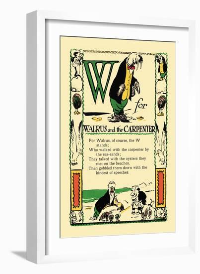 W for Walrus and the Carpenter-Tony Sarge-Framed Art Print