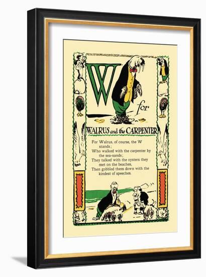 W for Walrus and the Carpenter-Tony Sarge-Framed Art Print