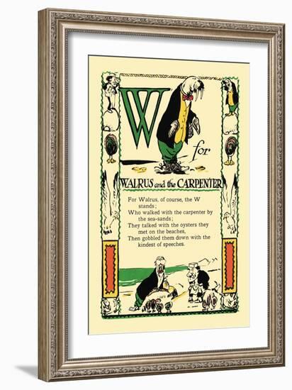 W for Walrus and the Carpenter-Tony Sarge-Framed Art Print