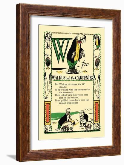 W for Walrus and the Carpenter-Tony Sarge-Framed Art Print