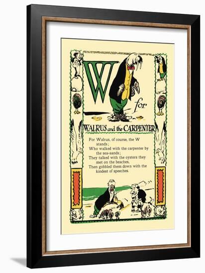 W for Walrus and the Carpenter-Tony Sarge-Framed Art Print