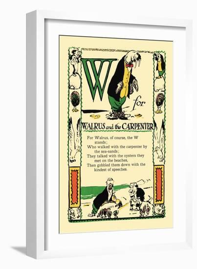 W for Walrus and the Carpenter-Tony Sarge-Framed Art Print