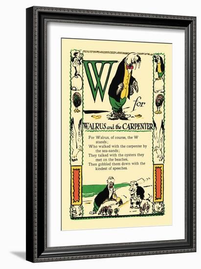 W for Walrus and the Carpenter-Tony Sarge-Framed Art Print
