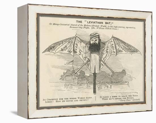 W.G.Grace as a Giant Bat-null-Framed Stretched Canvas