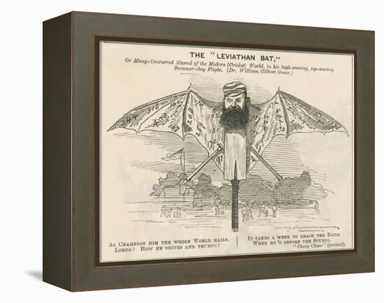 W.G.Grace as a Giant Bat-null-Framed Stretched Canvas