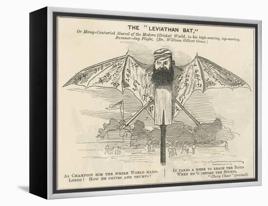 W.G.Grace as a Giant Bat-null-Framed Stretched Canvas