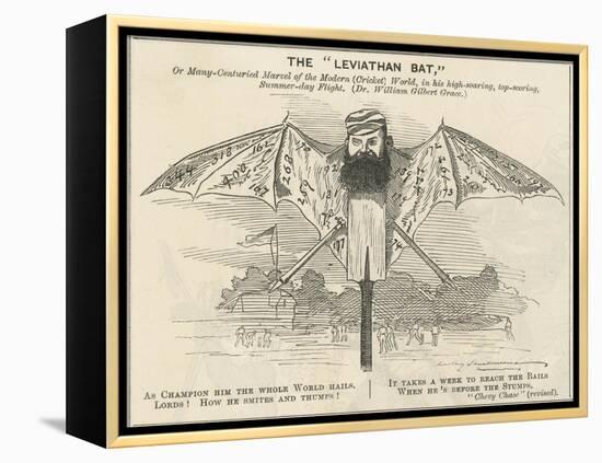 W.G.Grace as a Giant Bat-null-Framed Stretched Canvas