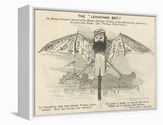 W.G.Grace as a Giant Bat-null-Framed Stretched Canvas