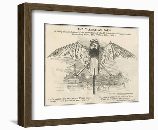 W.G.Grace as a Giant Bat--Framed Art Print