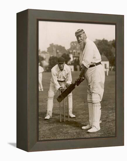 W.G. Grace Batting at Gravesend, 1913-null-Framed Premier Image Canvas