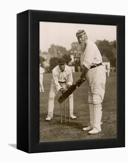 W.G. Grace Batting at Gravesend, 1913-null-Framed Premier Image Canvas