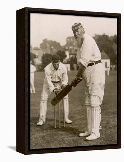 W.G. Grace Batting at Gravesend, 1913-null-Framed Premier Image Canvas