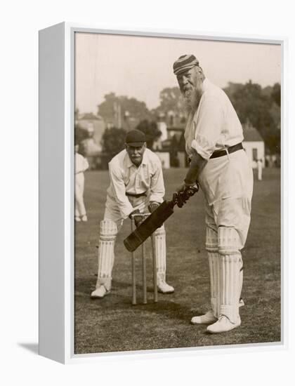 W.G. Grace Batting at Gravesend, 1913-null-Framed Premier Image Canvas